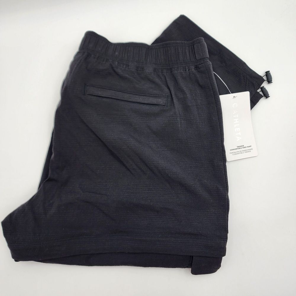 ATHLETA Trekkie Convertible Hike Pant Women's‎ 16 Black Hiking Pants Shorts NWT